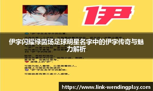 伊字闪耀绿茵场足球明星名字中的伊字传奇与魅力解析